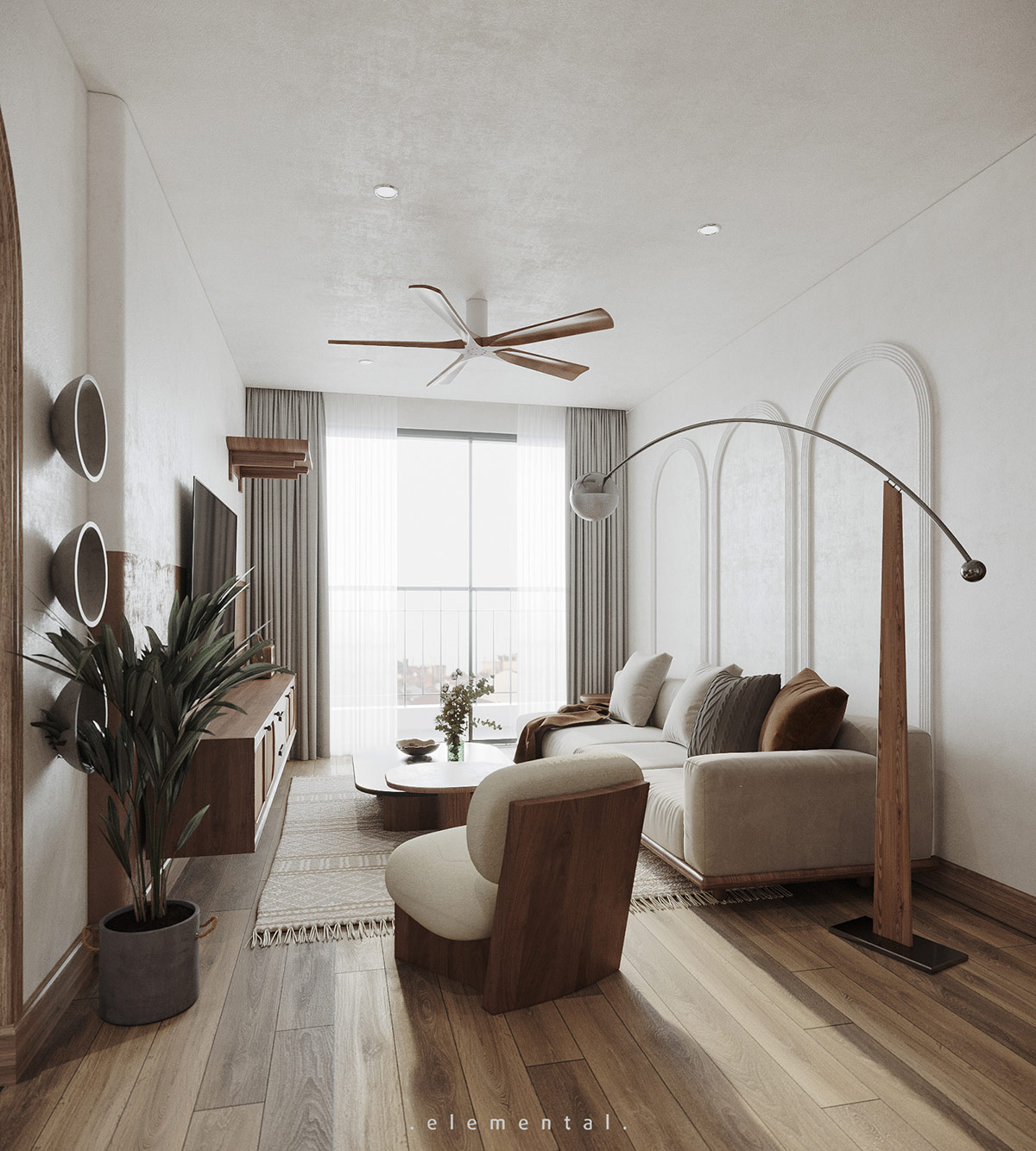 Arc floor lamp